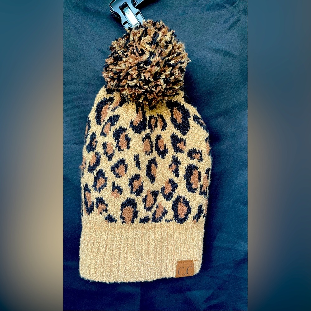CC brand beanie with pom
